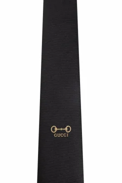 Gucci CZARNY Jedwabny krawat