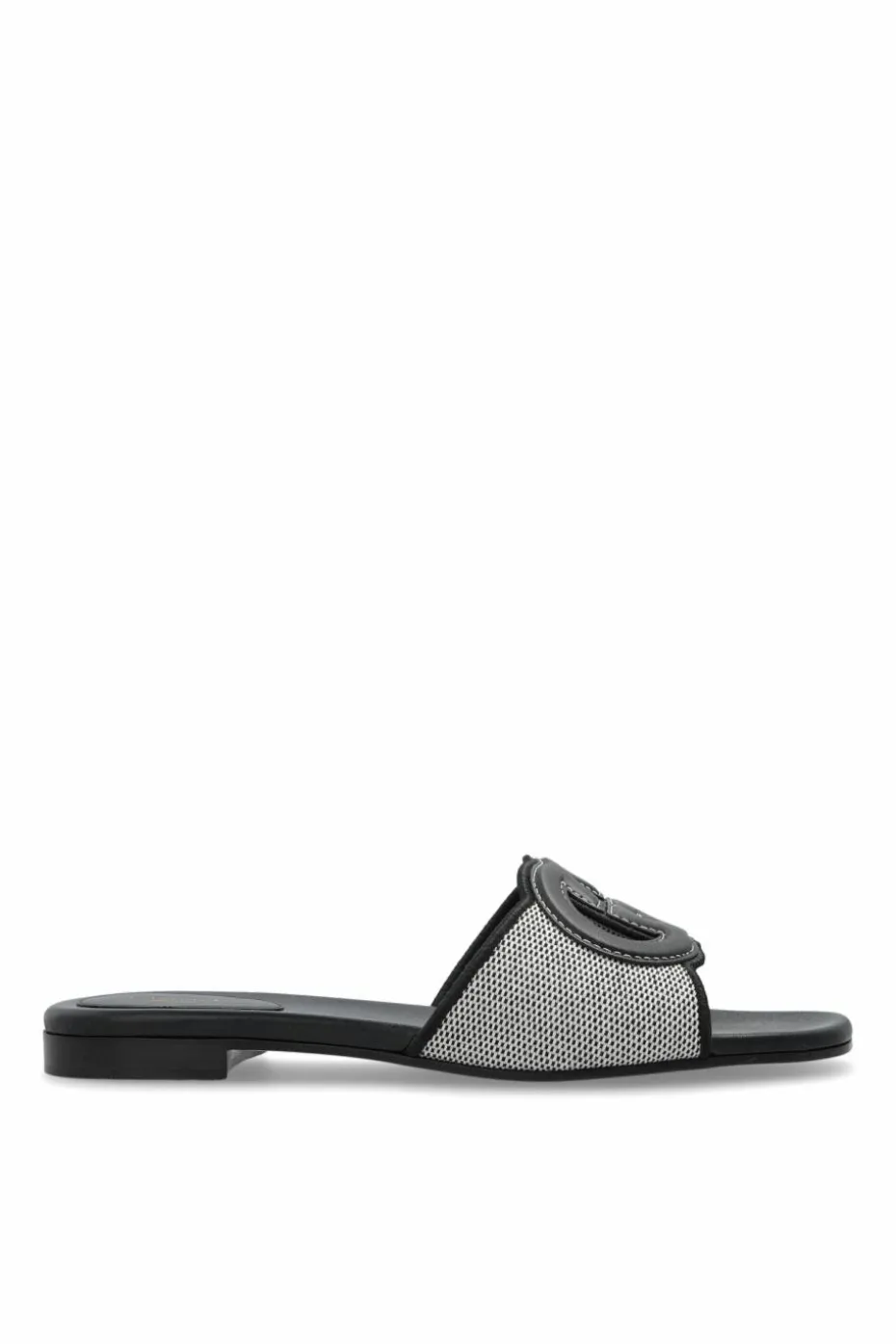 Gucci CZARNY Klapki z logo