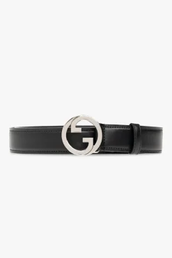 Gucci CZARNY Pasek z logo
