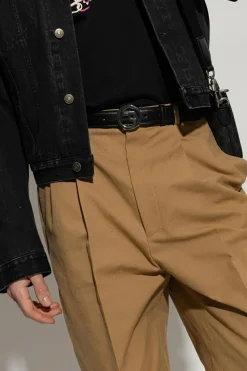 Gucci CZARNY Pasek z logo
