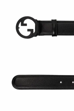 Gucci CZARNY Pasek z logo