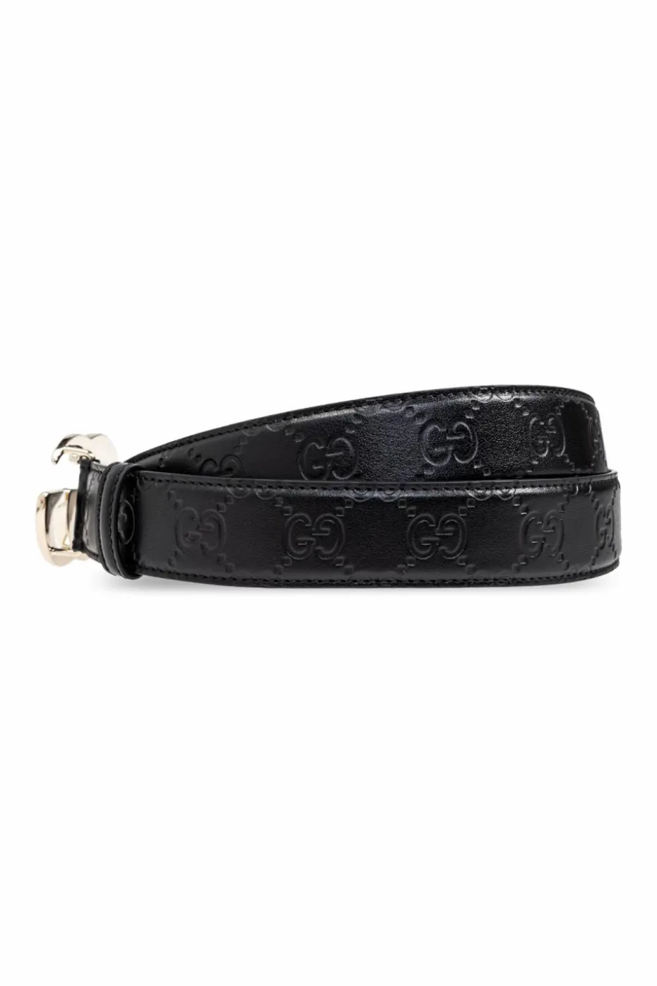 Gucci CZARNY Pasek z logo