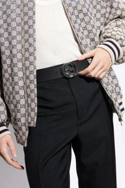 Gucci CZARNY Pasek z logo
