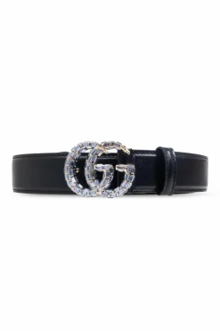 Gucci CZARNY Pasek z logo