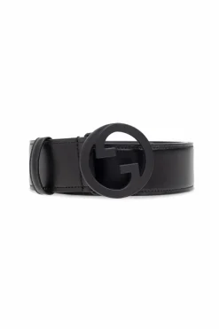 Gucci CZARNY Pasek z logo