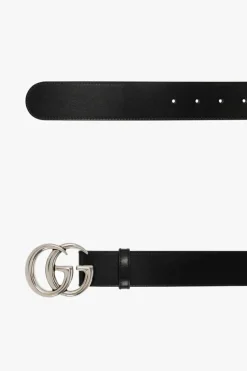 Gucci CZARNY Pasek z logo
