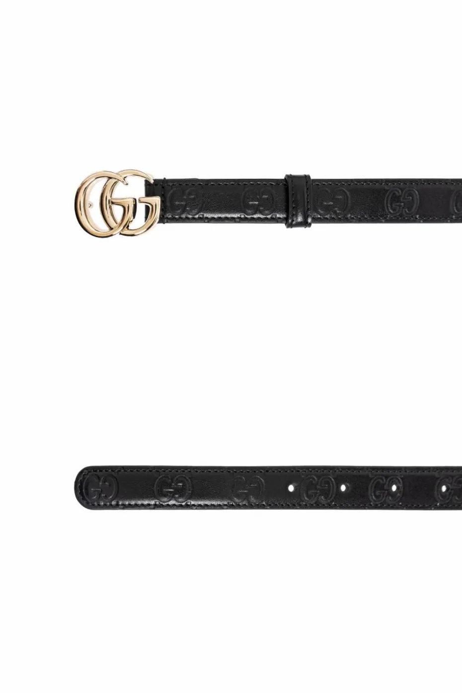 Gucci CZARNY Pasek z logo