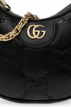 Gucci CZARNY Pikowana torba na ramię
