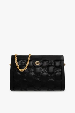 Gucci CZARNY Pikowana torba na ramię