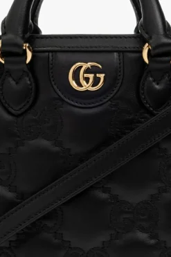Gucci CZARNY Pikowana torba na ramię