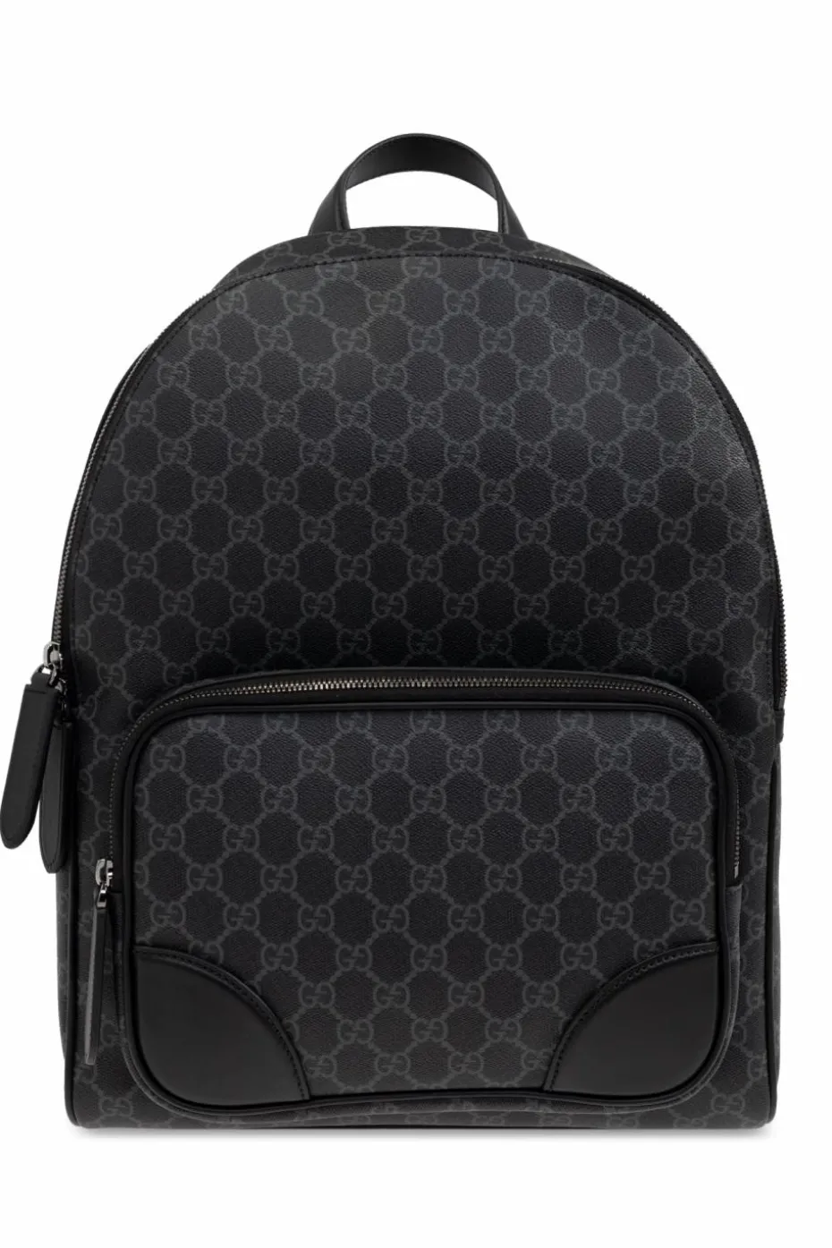 Gucci CZARNY Plecak `GG Emblem Medium`
