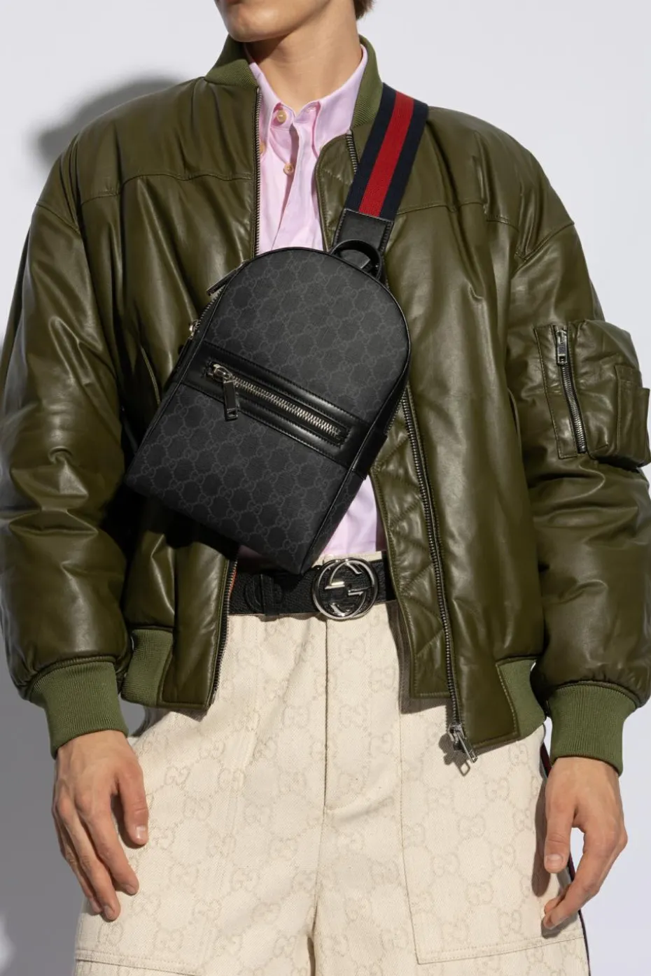 Gucci CZARNY Plecak na jedno ramię