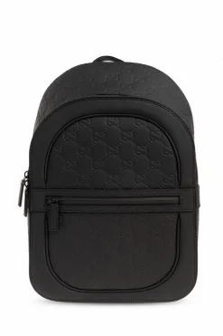 Gucci CZARNY Plecak z monogramem