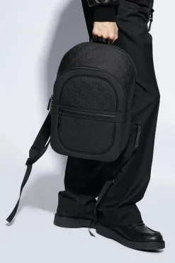 Gucci CZARNY Plecak z monogramem
