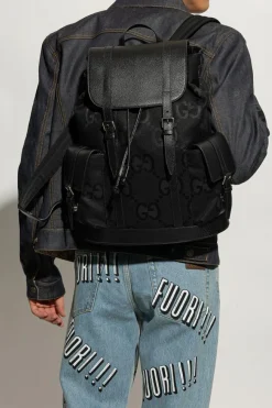 Gucci CZARNY Plecak z monogramem