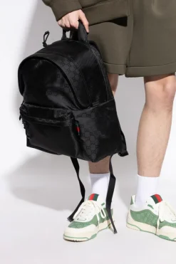 Gucci CZARNY Plecak ze wzorem `GG`