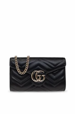 Gucci CZARNY Portfel na łańcuchu