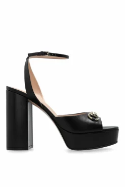 Gucci CZARNY Sandały na platformie `Horsebit`