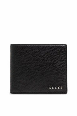 Gucci CZARNY Składany portfel z logo