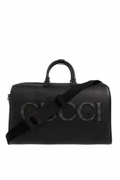 Gucci CZARNY Skórzana torba podręczna