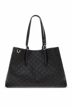 Gucci CZARNY Skórzana torba na ramię