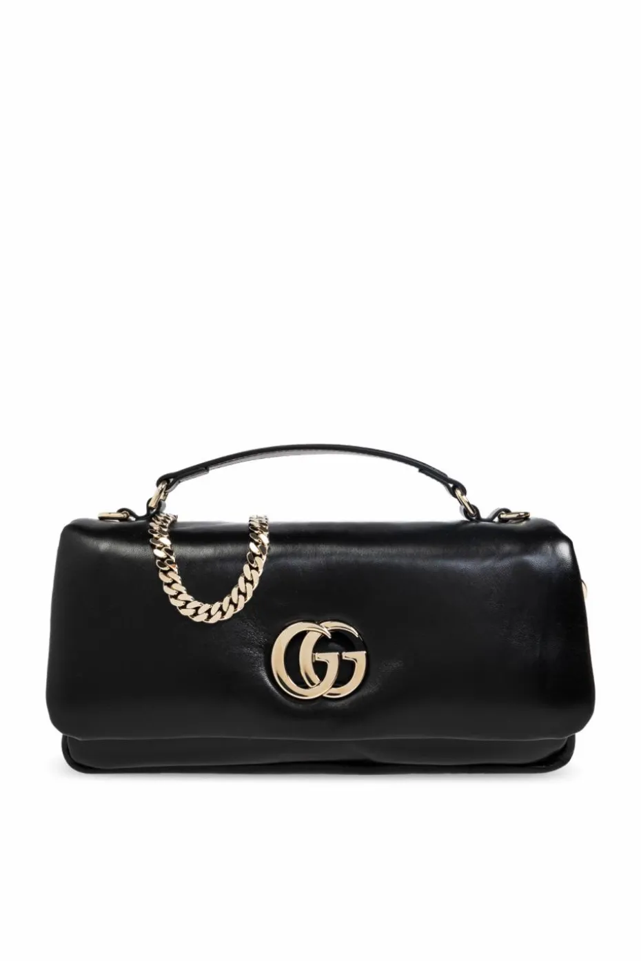 Gucci CZARNY Skórzana torba do ręki