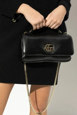 Gucci CZARNY Skórzana torba do ręki