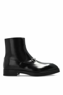 Gucci CZARNY Skórzane botki