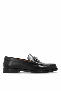 Gucci CZARNY Skórzane buty typu ‘loafers’