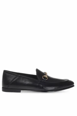 Gucci CZARNY SKÓRZANE BUTY TYPU LOAFERS