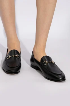 Gucci CZARNY Skórzane buty typu ‘loafers’