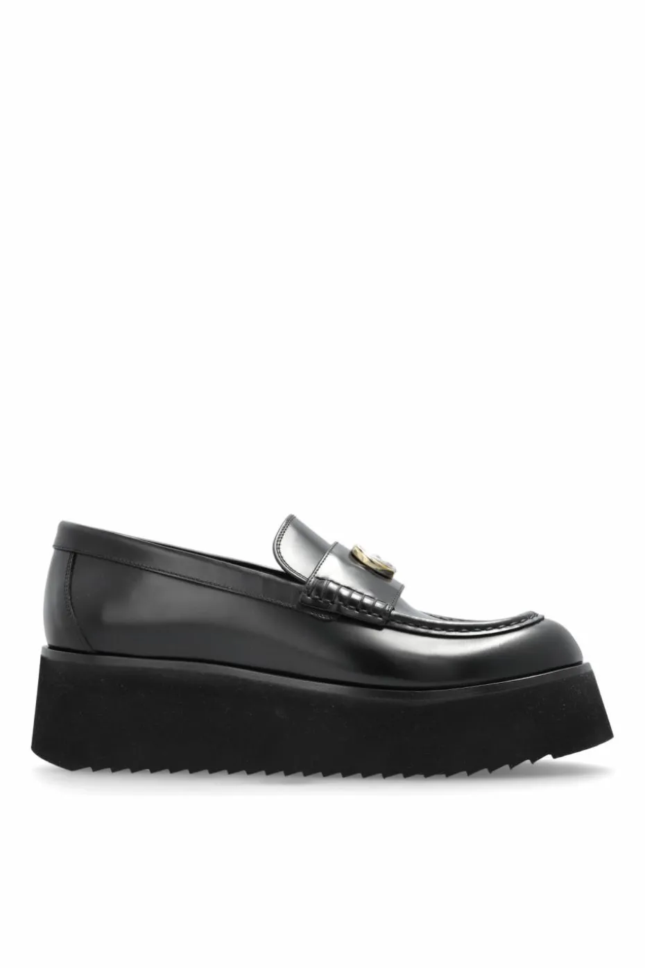 Gucci CZARNY Skórzane buty na platformie