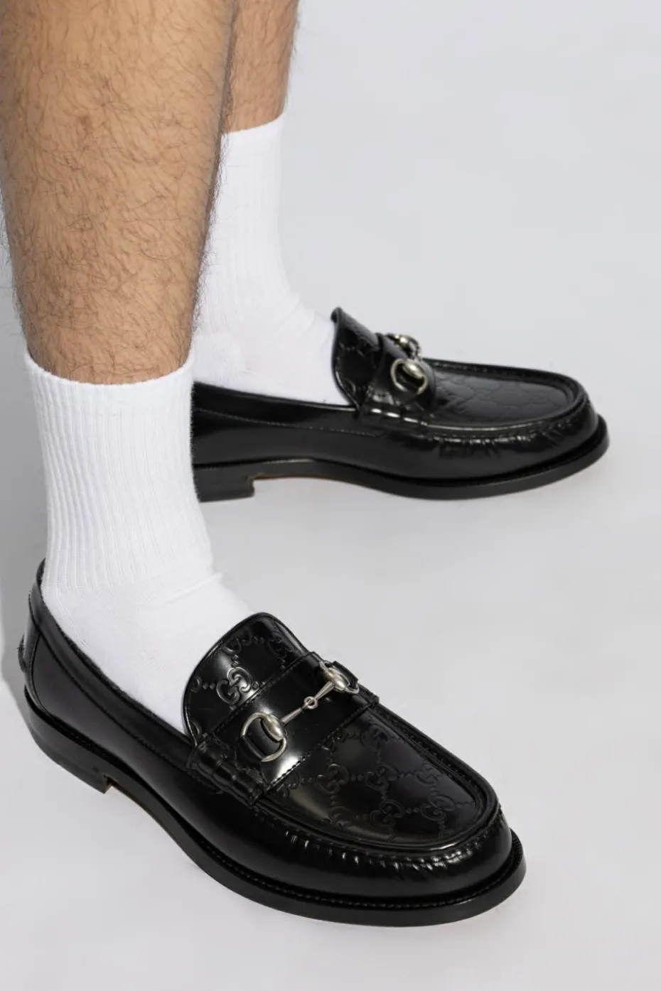 Gucci CZARNY Skórzane buty typu ‘loafers’