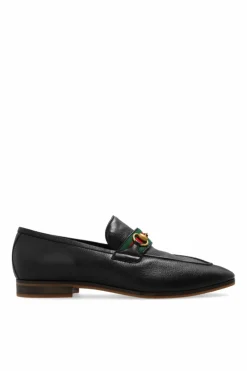 Gucci CZARNY Skórzane buty typu ‘loafers’