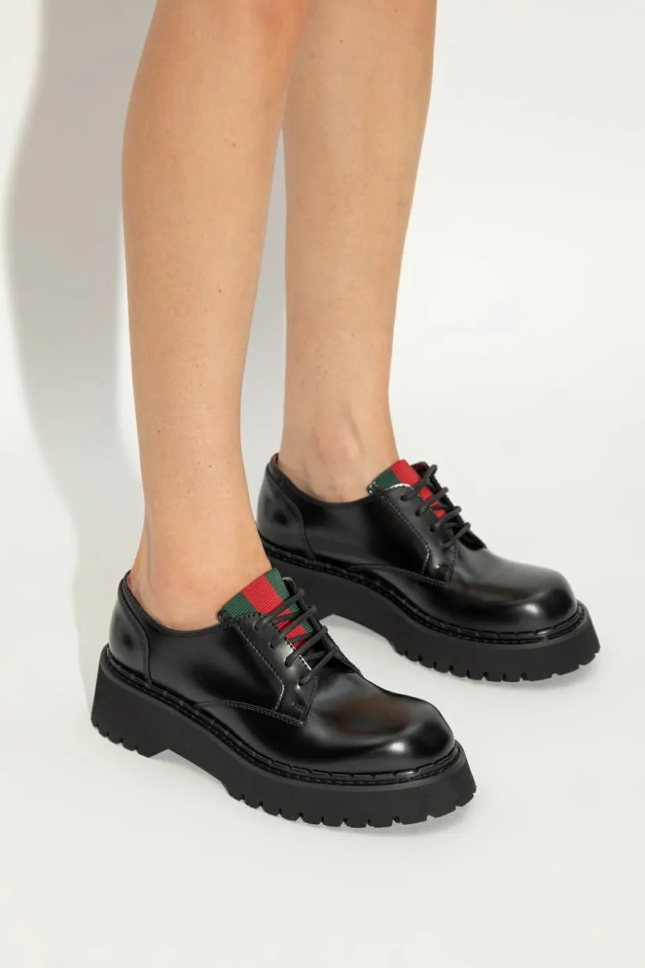 Gucci CZARNY Skórzane buty