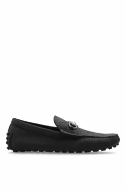 Gucci CZARNY Skórzane mokasyny