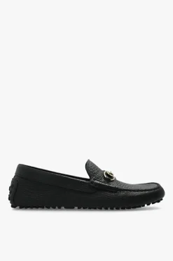 Gucci CZARNY Skórzane mokasyny