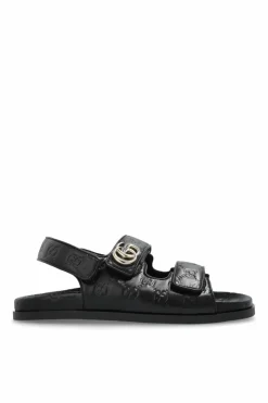 Gucci CZARNY Skórzane sandały