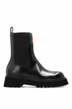 Gucci CZARNY Skórzane sztyblety