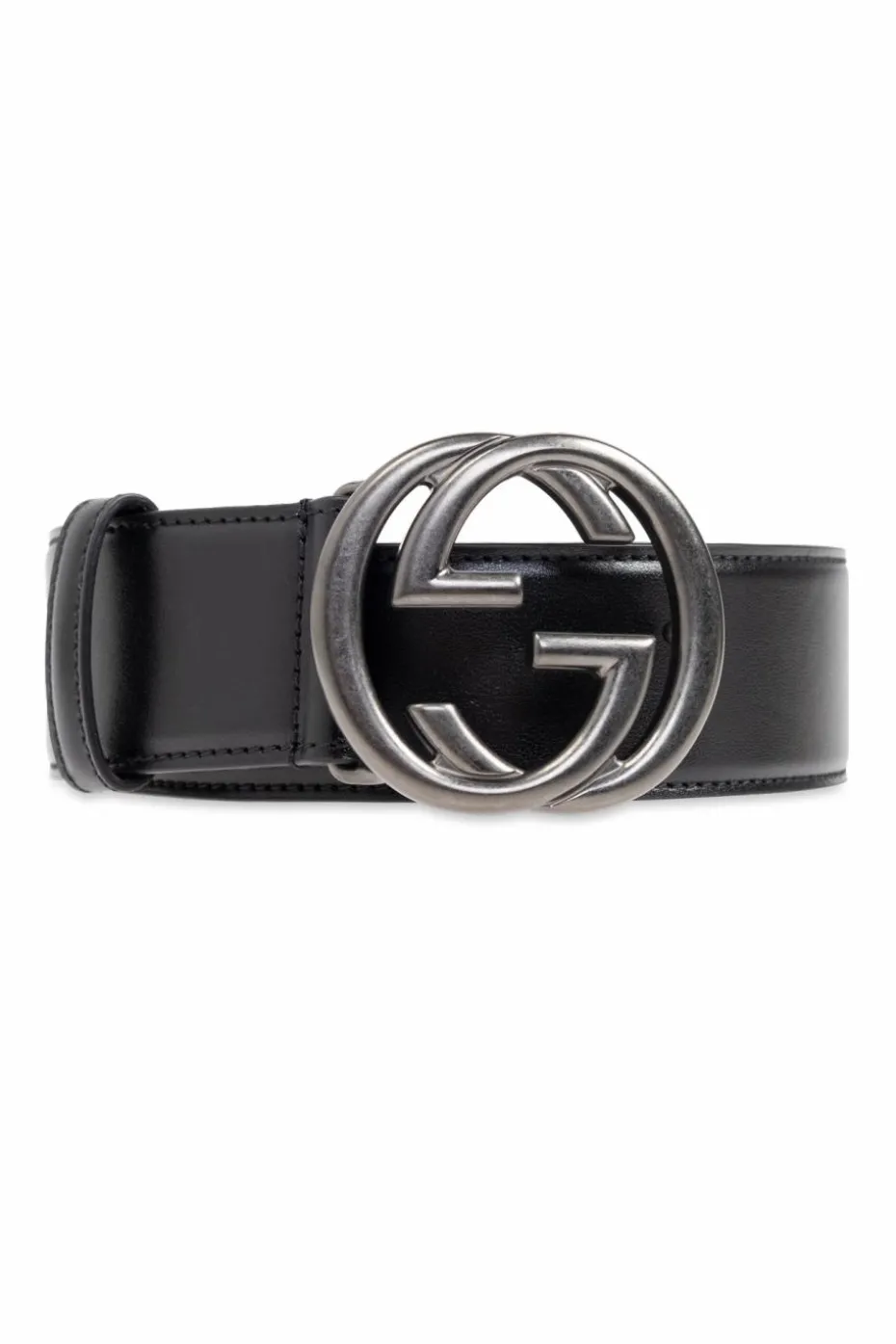 Gucci CZARNY Skórzany pasek