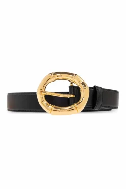 Gucci CZARNY Skórzany pasek