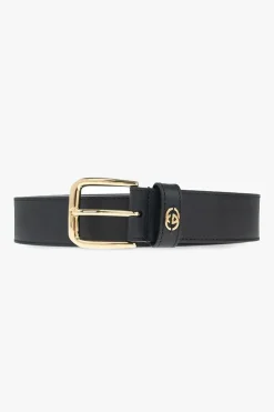 Gucci CZARNY Skórzany pasek