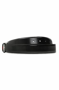 Gucci CZARNY Skórzany pasek