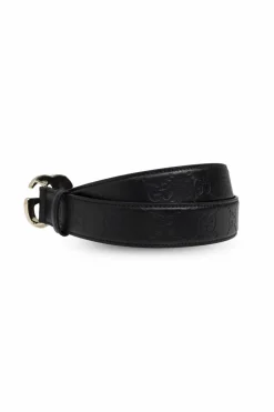 Gucci CZARNY Skórzany pasek