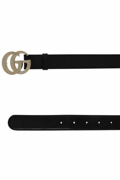 Gucci CZARNY Skórzany pasek