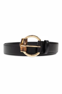Gucci CZARNY Skórzany pasek
