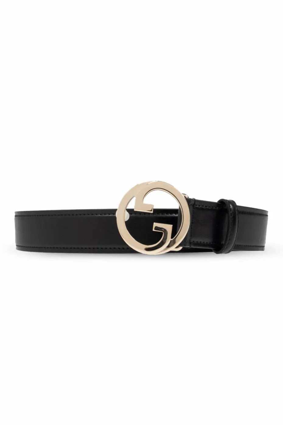 Gucci CZARNY Skórzany pasek