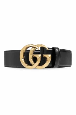 Gucci CZARNY Skórzany pasek