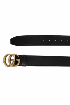 Gucci CZARNY Skórzany pasek