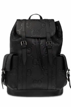 Gucci CZARNY Skórzany plecak